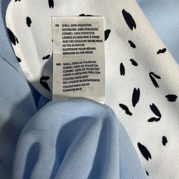 Cooper & Ella Women's Sleeveless Floral Ruffled Accent Blue Mini Dress Size S NW - Picture 13 of 13